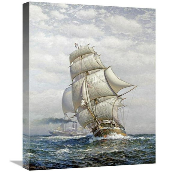 Global Gallery 22 in. Full Sail Art Print - James Gale Tyler