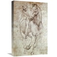 thumbnail image 1 of Global Gallery  22 in. Horse & Rider Art Print - Leonardo Da Vinci, 1 of 1
