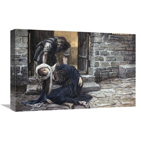 Global Gallery 22 in. Levite Findeth His Dead Wife Art Print - James Tissot