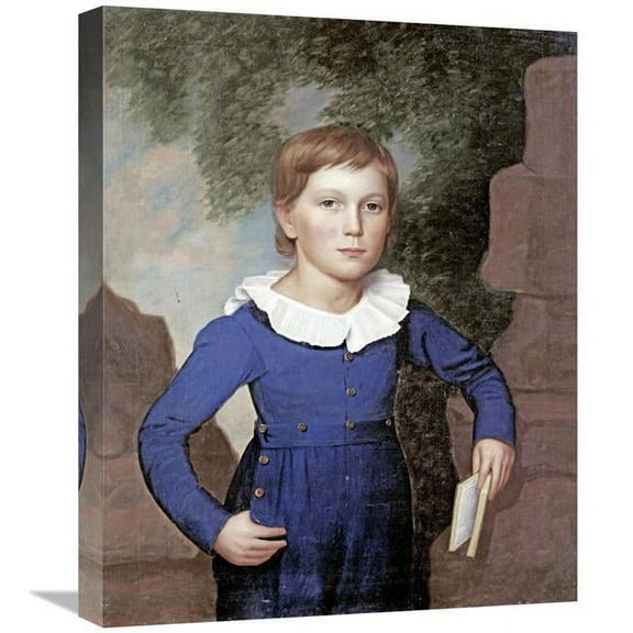 Global Gallery 22 in. Portrait of a Boy Art Print - American School