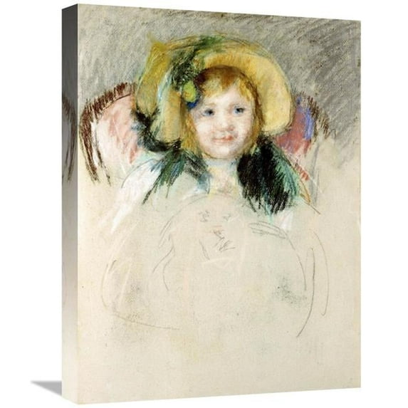 Global Gallery 22 in. Sara in a Bonnet Art Print - Mary Cassatt