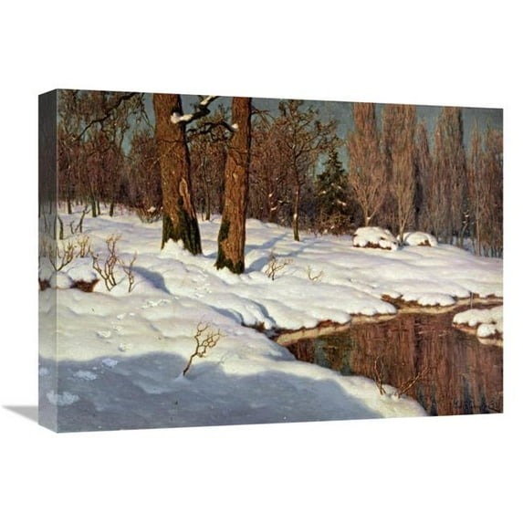 Global Gallery 22 in. Snowscape Art Print - Ivan Federovich Choultse
