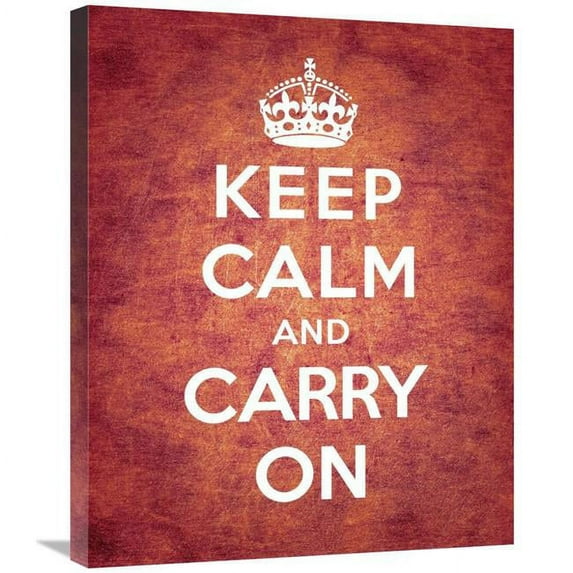 Global Gallery  22 x 28 in. Keep Calm & Carry on - Vintage Red Art Print - The British Ministry of Information