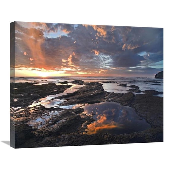Global Gallery 22 x 28 in. Pelada Beach at Sunset - Costa Rica Art Print - Tim Fitzharris