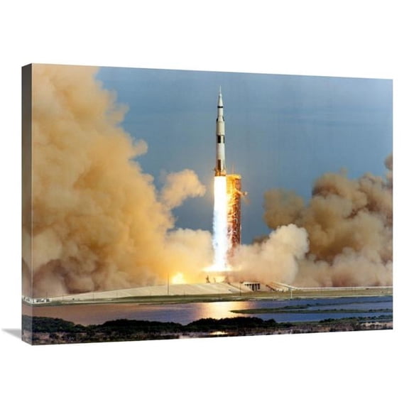 Global Gallery 24 x 32 in. Launch of the Apollo 15 Mission to the Moon - 1971 Art Print - NASA