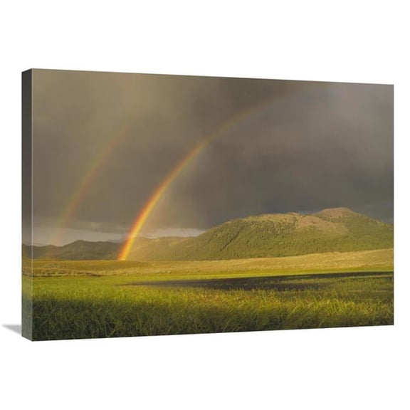 Global Gallery 24 x 32 in. Rainbow Over Boulder Mountains - Idaho Art Print - Tim Fitzharris