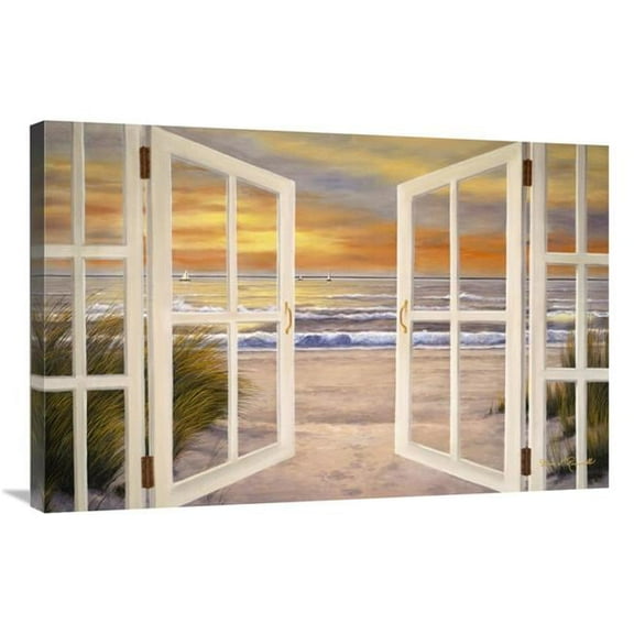 Global Gallery  24 x 36 in. Sunset Beach Art Print - Diane Romanello