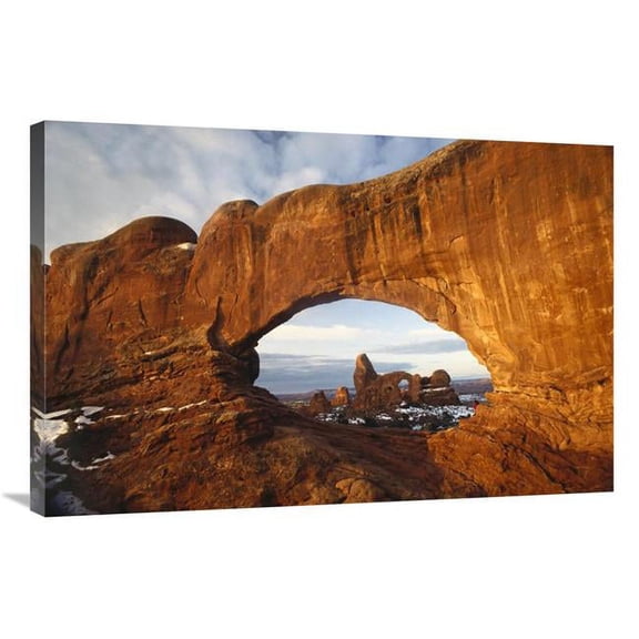 Global Gallery 24 x 36 in. Turret Arch Through North Window Arch - Arches National Park - Utah Art Print - Tim Fitzharris