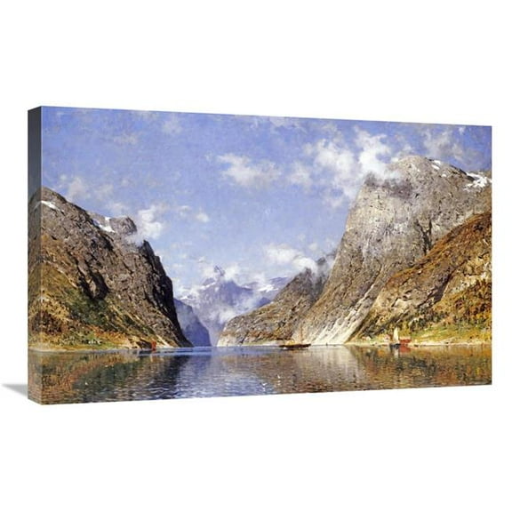 Global Gallery  30 in. A Norwegian Fjord Art Print - Adelsteen Normann
