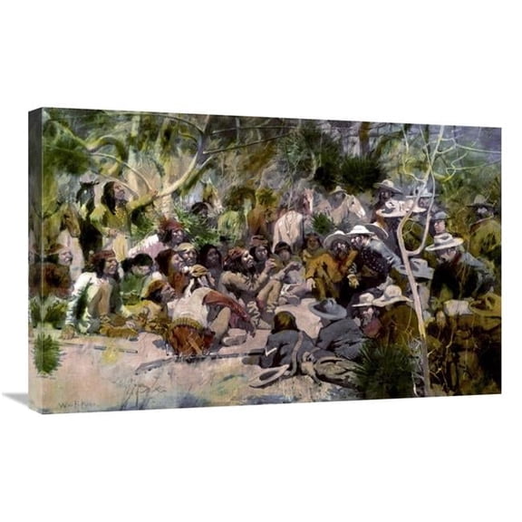 Global Gallery 30 in. Crooks Conference with Geronimo Art Print - William F. Kline