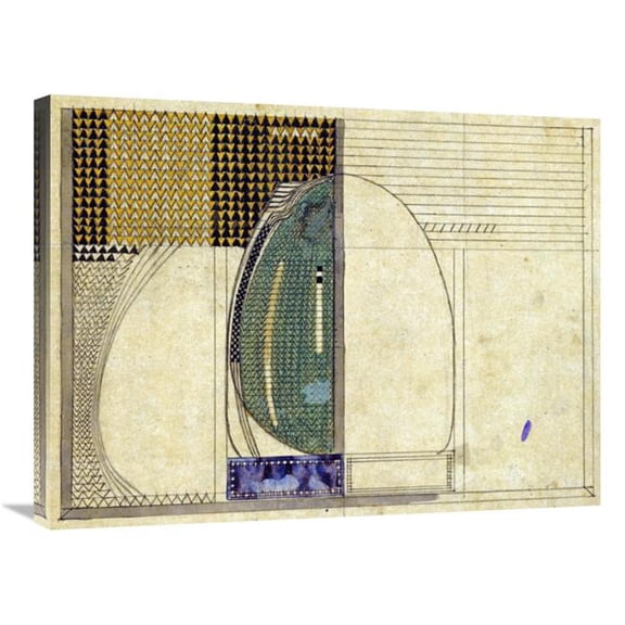 Global Gallery  30 in. Design - 1916 for W.J Bassett-Lowke Esq Art Print - Charles Rennie Mackintosh