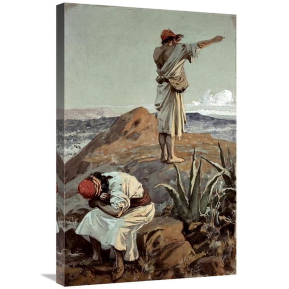 Global Gallery 30 in. Elijah From Mt Carmel Sees a Cloud Afar Off Art Print - James Tissot