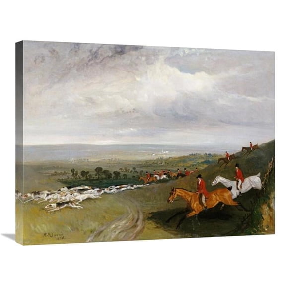 Global Gallery 30 in. Full Cry Art Print - Robert Barrett Davis