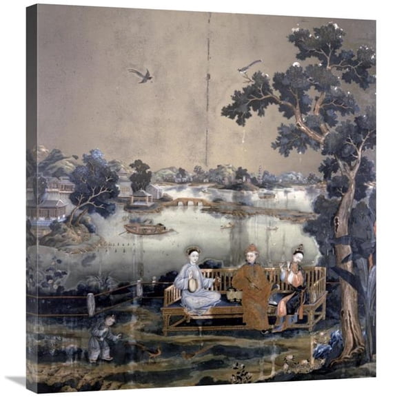 Global Gallery  30 in. Mirror Painting Art Print - Emperor Qianlong