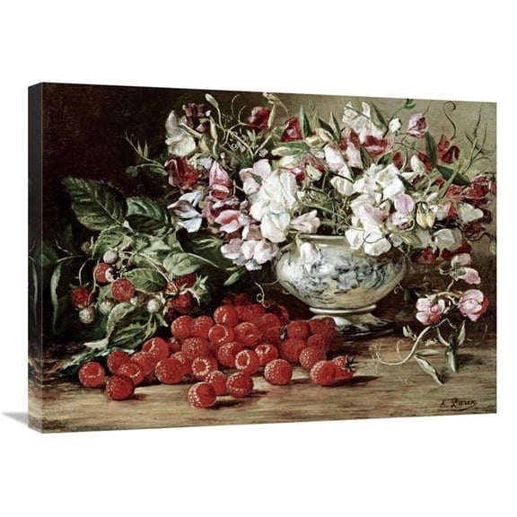 Global Gallery 30 in. Raspberries & Sweet Pea Art Print - August Laux