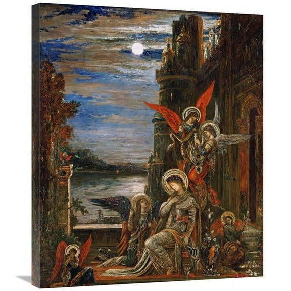 Global Gallery 30 in. Saint Cecilia - The Angels Announcing Her Coming Martyrdom Art Print - Gustave Moreau