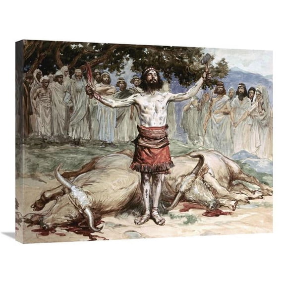 Global Gallery 30 in. Saul Sacrifices the Oxen Art Print - James Tissot