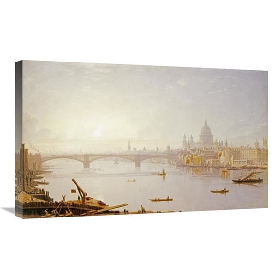 Global Gallery  30 in. Southwark Bridge & St. Pauls Cathedral Art Print - George Fennel Robson