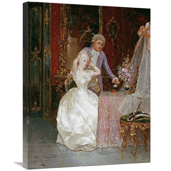 Global Gallery 30 in. in the Boudoir Art Print - Ettore Simonetti