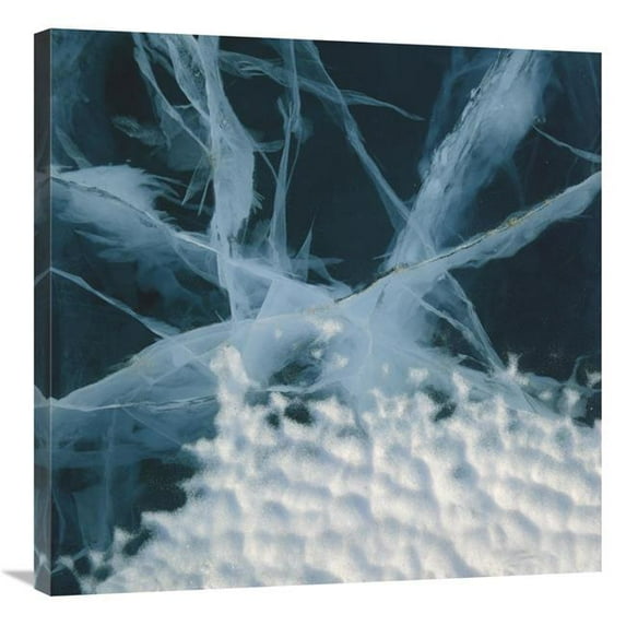 Global Gallery 30 x 30 in. Abstract of Marbled Ice - Antarctica Art Print - Colin Monteath