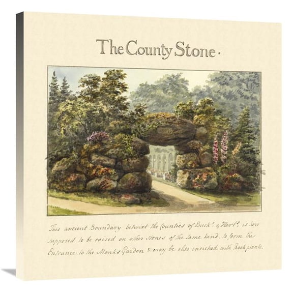 Global Gallery  30 x 30 in. The Country Stone - 1813 Art Print - Humphry Repton