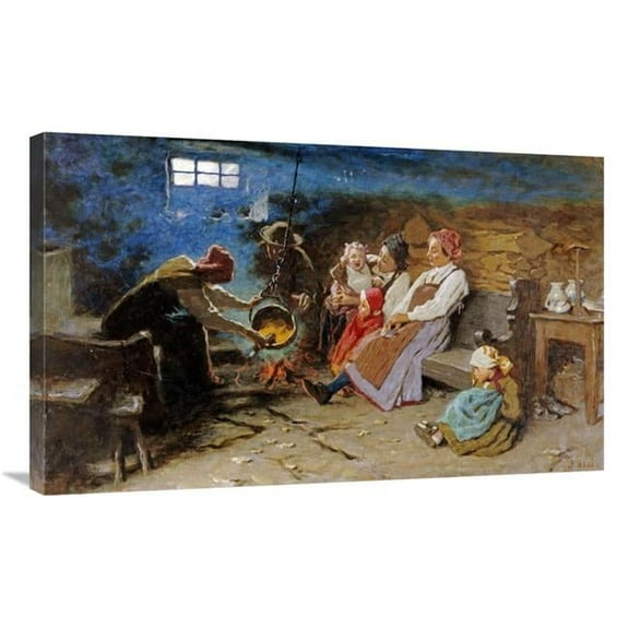 Global Gallery 36 in. A Cottage Interior Art Print - Luigi Rossi