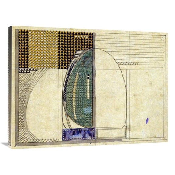 Global Gallery 36 in. Design - 1916 for W.J Bassett-Lowke Esq Art Print - Charles Rennie Mackintosh