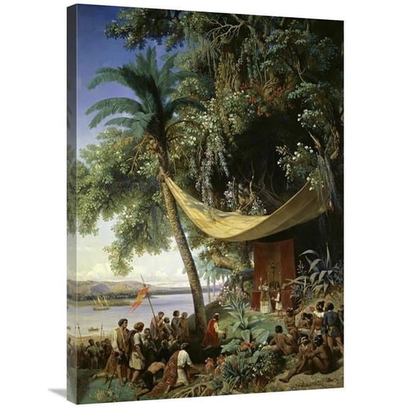 Global Gallery 36 in. First Mass in America Art Print