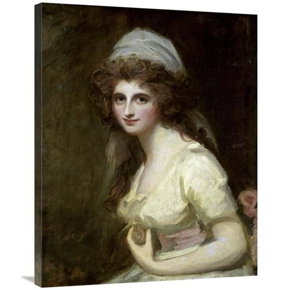 Global Gallery 36 in. Lady Hamilton in a White Turban Art Print