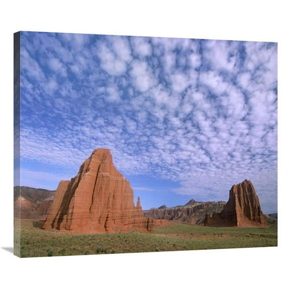 Global Gallery  36 in. Sandstone Formations - Temples of the Sun & Moon - Capitol Reef National Park - Utah Art Print - Tim Fitzharris