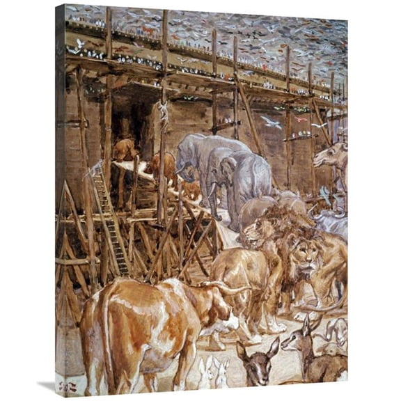 Global Gallery 36 in. The Animals Enter the Ark Art Print - James Tissot