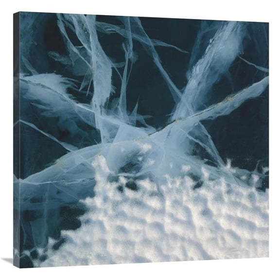 Global Gallery 36 x 36 in. Abstract of Marbled Ice - Antarctica Art Print - Colin Monteath