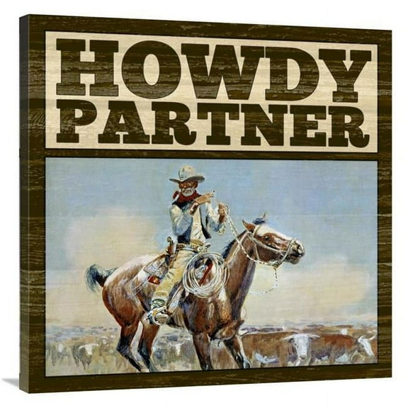 Global Gallery  36 x 36 in. Western - Howdy Partner Art Print - BG.Studio