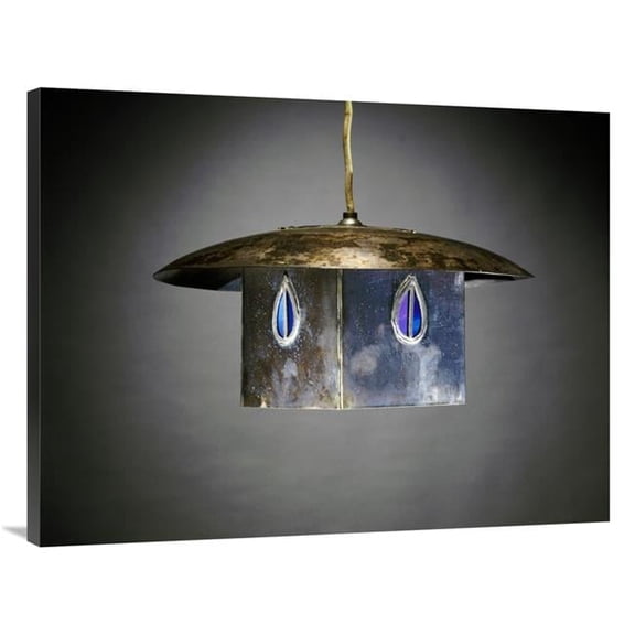 Global Gallery  40 in. A Metal & Leaded Glass Hanging Shade Art Print - Charles Rennie Mackintosh