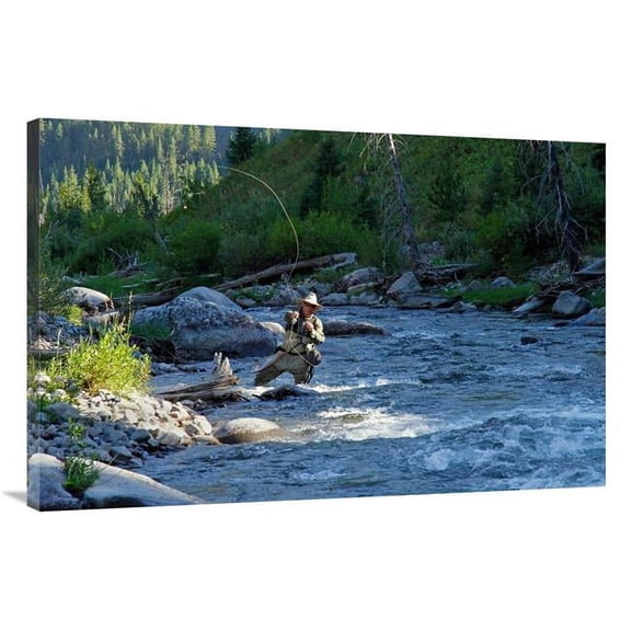 Global Gallery 40 in. Beaver Creek Casting Art Print - Vic Schendel
