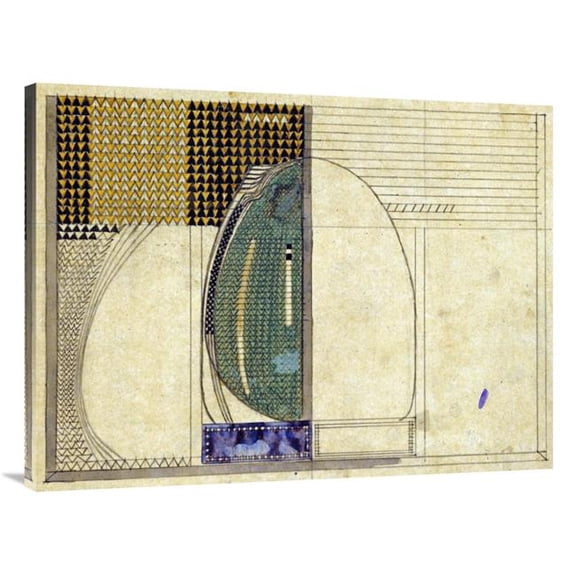 Global Gallery 40 in. Design - 1916 for W.J Bassett-Lowke Esq Art Print - Charles Rennie Mackintosh