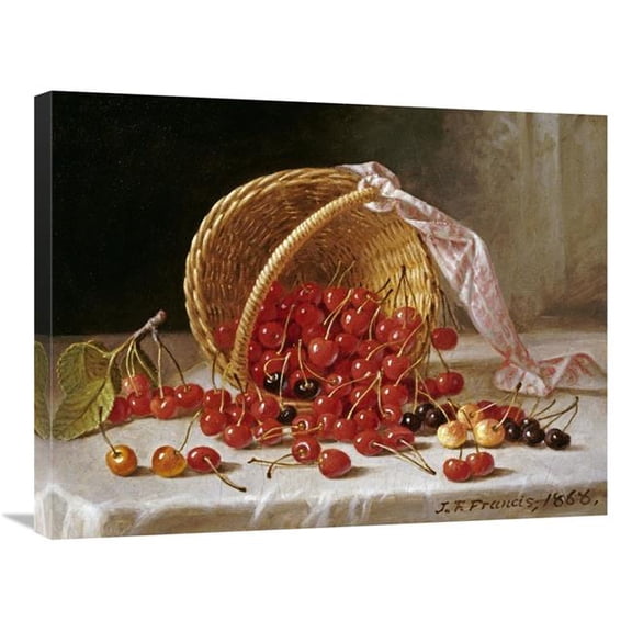 Global Gallery  A Basket of Cherries Art Print - John F. Francis