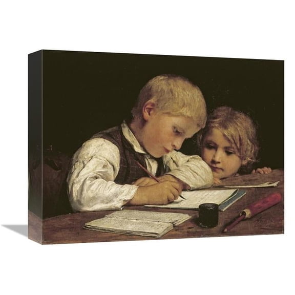 Global Gallery A Boy Writing Art Print