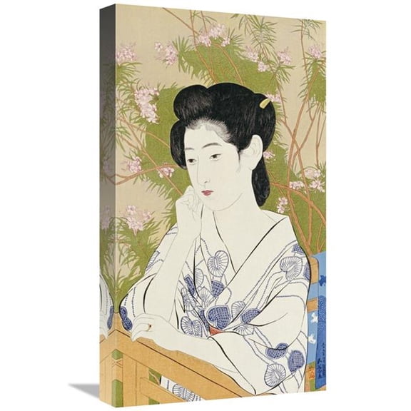 Global Gallery  A Bust Portrait of a Young Woman Art Print 22 in.