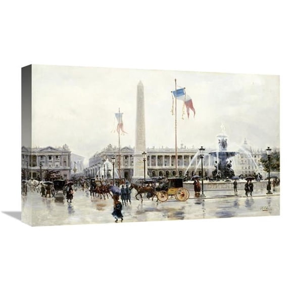 Global Gallery  A View of the Place De La Concorde - Paris Art Print