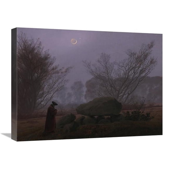 Global Gallery A Walk at Dusk Art Print - Caspar David Friedrich