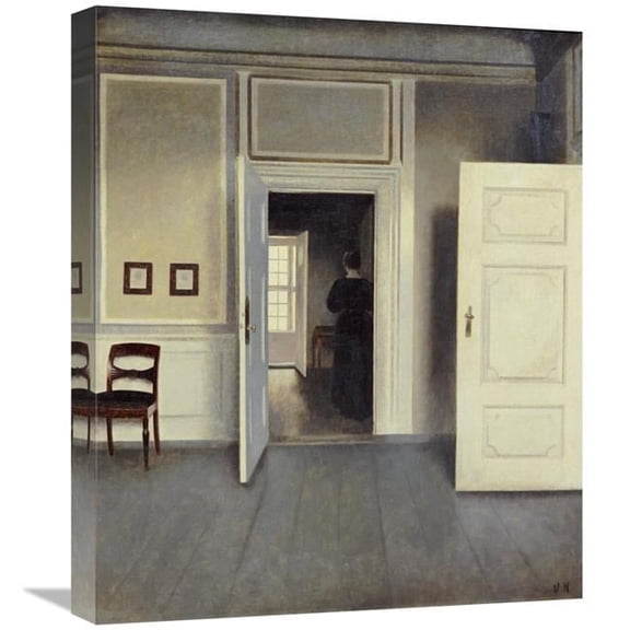 Global Gallery  A Woman in an Interior Art Print - Vilhelm Hammershoi - 22in.