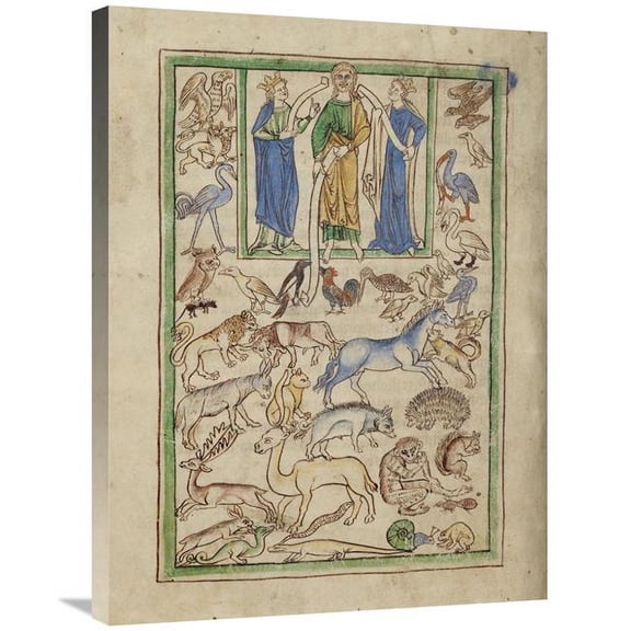Global Gallery Adam Naming the Animals Art Print - English 13th Century
