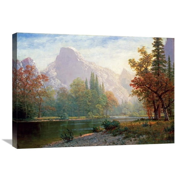Global Gallery Albert Bierstadt,'Half Dome: Yosemite' Stretched Canvas Artwork