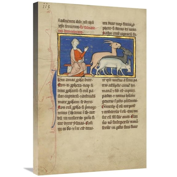Global Gallery Amos & Three Goats Art Print - Unknown 13th Century Illustrator