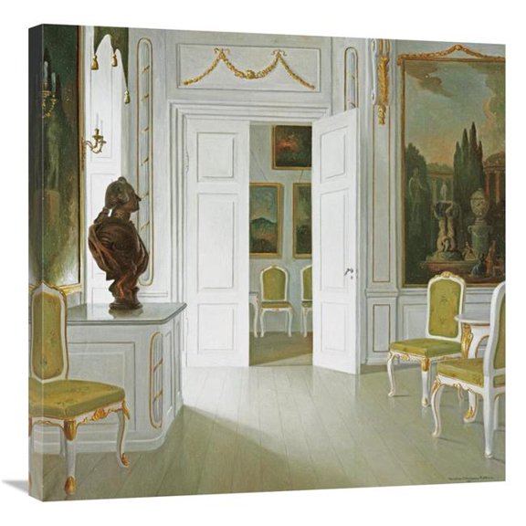 Global Gallery  An Interior of a Salon - Fredensborg Art Print