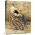 thumbnail image 1 of Global Gallery  An Old Woman with Cat Art Print 18in. x 24in., 1 of 1