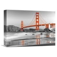thumbnail image 1 of Global Gallery Anonymous 'Baker beach and Golden Gate Bridge, San Francisco' Canvas Wall Art, 1 of 4