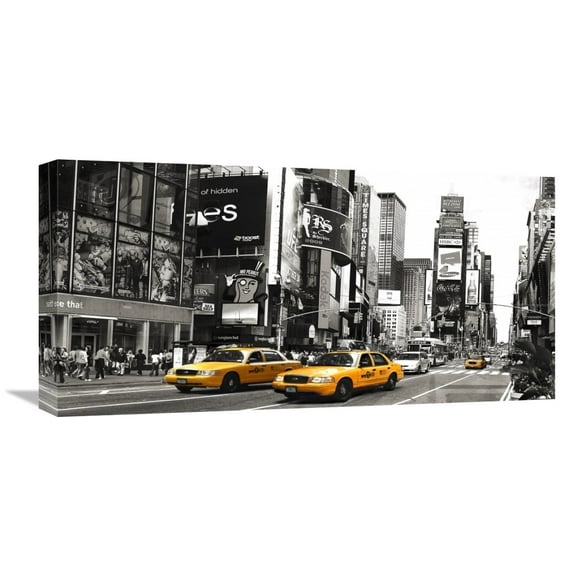 Global Gallery Anonymous,'Taxi in Times Square, NYC' Stretched Canvas Artwork