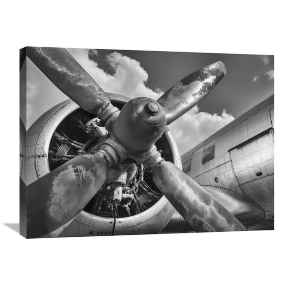 Global Gallery Anonymous,'Vintage aircraft propeller' Stretched Canvas Artwork